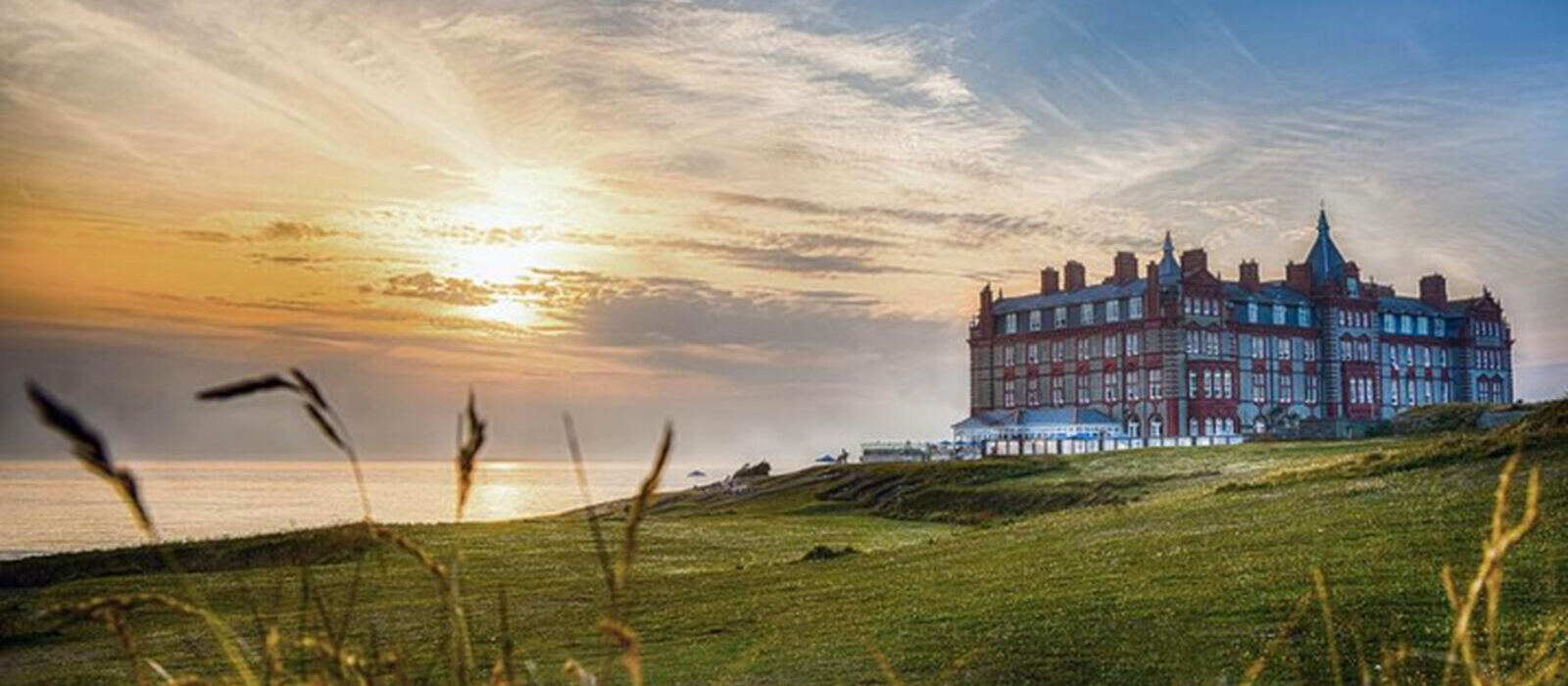 The Headland Hotel on the coast at Newquay